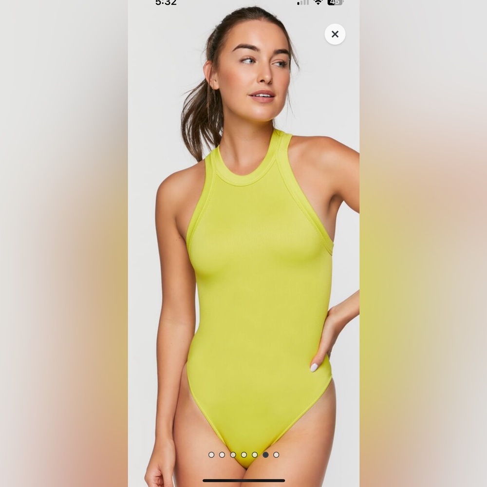 Vibrant Neon Green Women's One-Piece bodysuit
